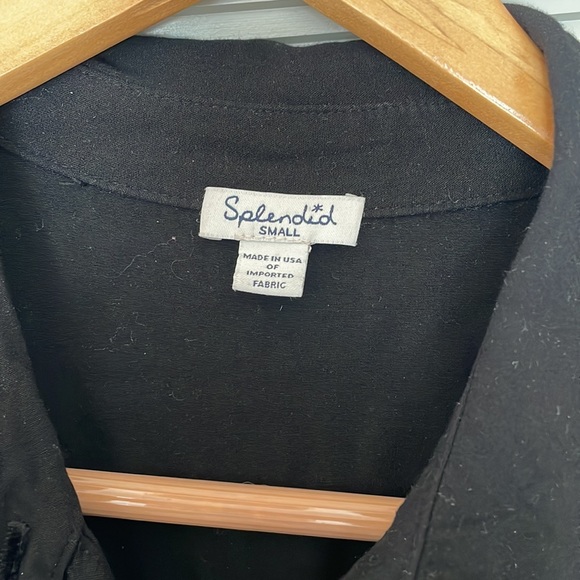 Splendid Drawstring Button-down Romper - Picture 2 of 3